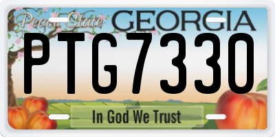 GA license plate PTG7330
