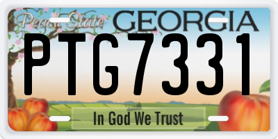 GA license plate PTG7331