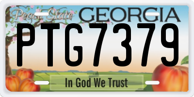 GA license plate PTG7379