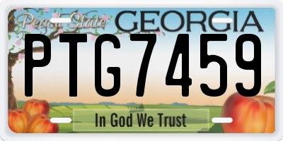 GA license plate PTG7459