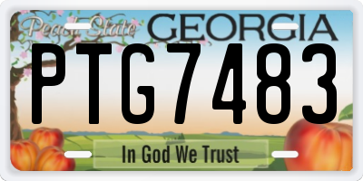 GA license plate PTG7483