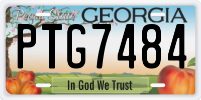 GA license plate PTG7484