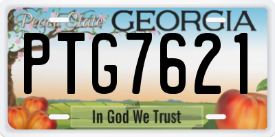 GA license plate PTG7621