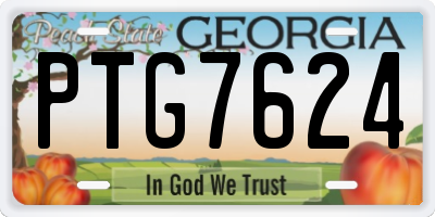 GA license plate PTG7624
