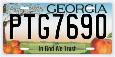 GA license plate PTG7690