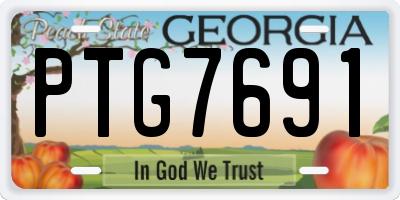 GA license plate PTG7691