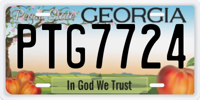 GA license plate PTG7724