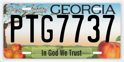 GA license plate PTG7737