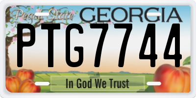 GA license plate PTG7744