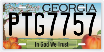 GA license plate PTG7757