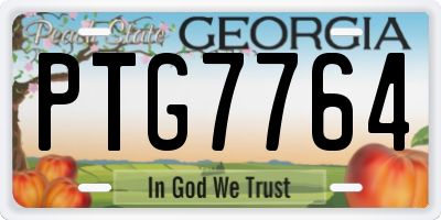GA license plate PTG7764