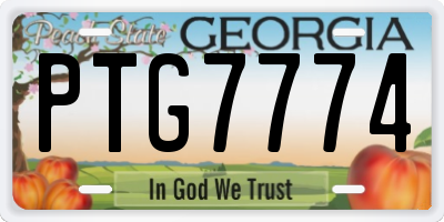 GA license plate PTG7774