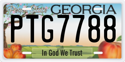 GA license plate PTG7788