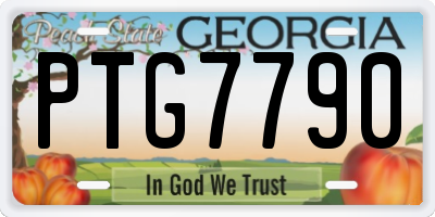 GA license plate PTG7790
