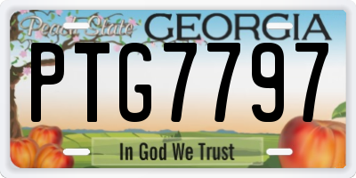 GA license plate PTG7797