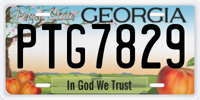 GA license plate PTG7829