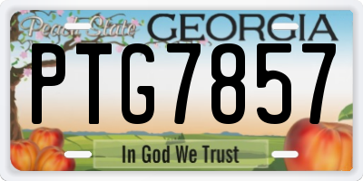 GA license plate PTG7857