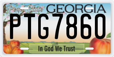 GA license plate PTG7860