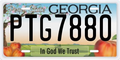 GA license plate PTG7880