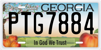 GA license plate PTG7884