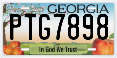 GA license plate PTG7898