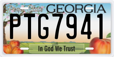 GA license plate PTG7941