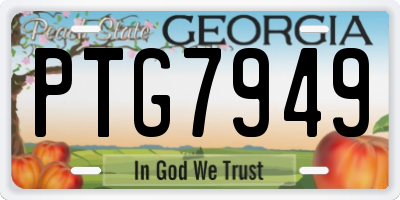 GA license plate PTG7949