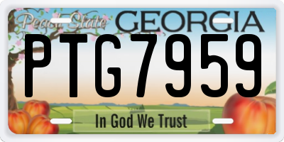 GA license plate PTG7959