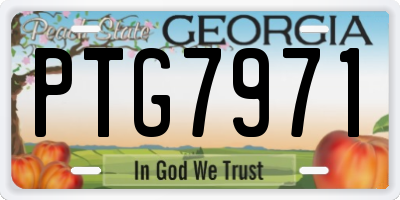 GA license plate PTG7971