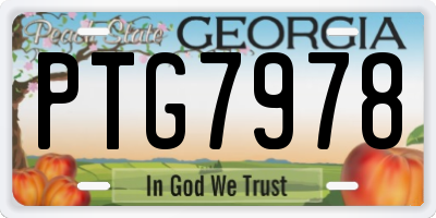 GA license plate PTG7978