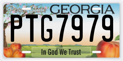 GA license plate PTG7979