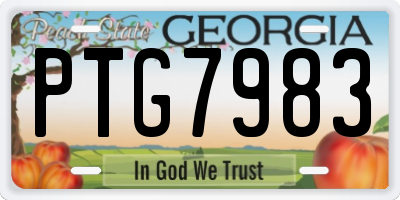 GA license plate PTG7983
