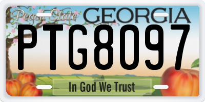 GA license plate PTG8097