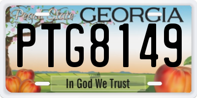 GA license plate PTG8149