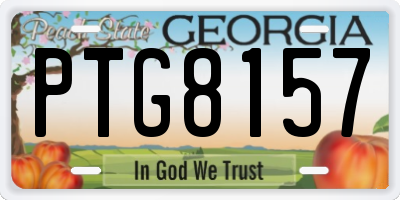 GA license plate PTG8157
