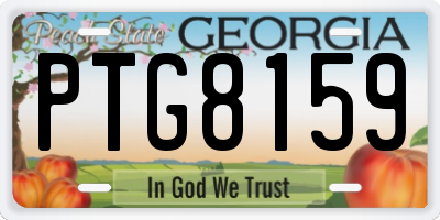 GA license plate PTG8159