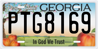 GA license plate PTG8169