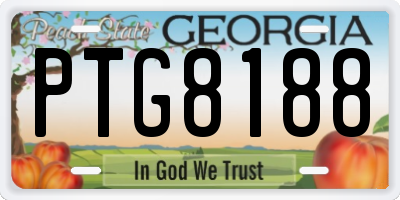 GA license plate PTG8188