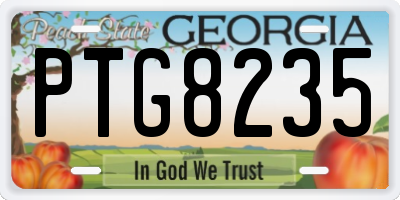 GA license plate PTG8235