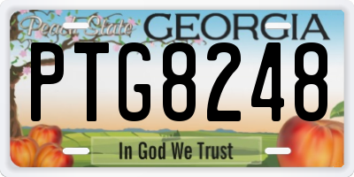 GA license plate PTG8248