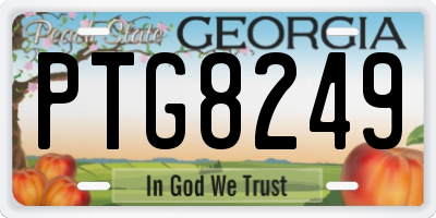 GA license plate PTG8249