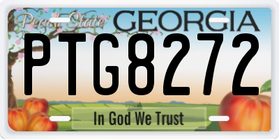 GA license plate PTG8272