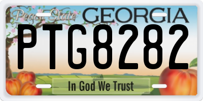 GA license plate PTG8282