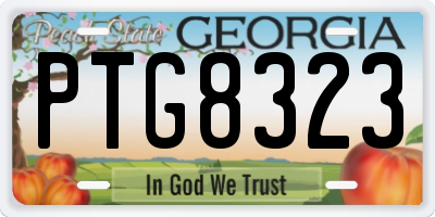 GA license plate PTG8323