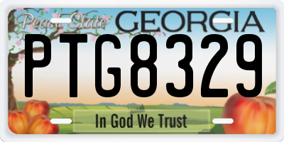 GA license plate PTG8329
