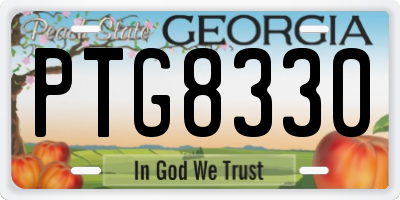 GA license plate PTG8330