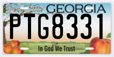 GA license plate PTG8331