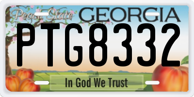 GA license plate PTG8332