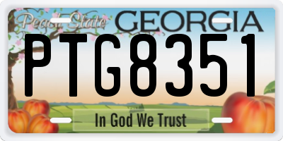 GA license plate PTG8351