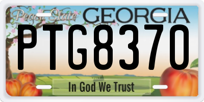 GA license plate PTG8370